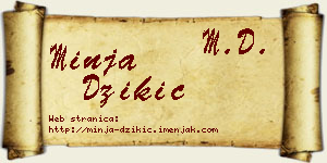 Minja Džikić vizit kartica